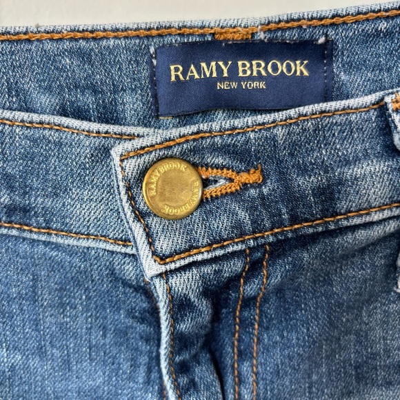 Ramy Brook Straight Leg High Rise Distressed Jeans Size 28 - Picture 4 of 10